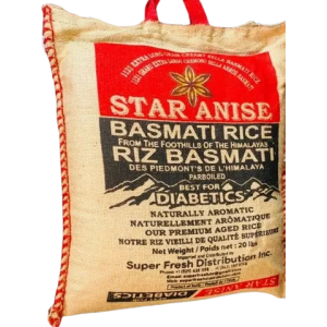Star Anise Diabetic Basmati Rice 20 lbs x 2 - Himalayan parboiled low GI basmati rice
