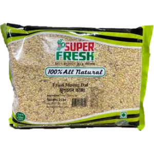 2 lbs Fried Deshi Moong Daal in poly packaging