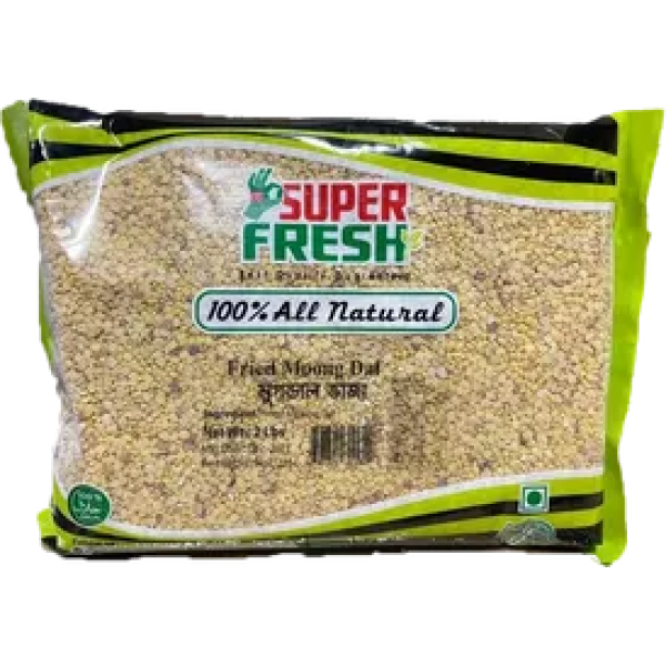 2 lbs Fried Deshi Moong Daal in poly packaging